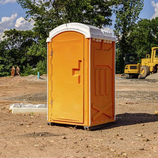 how often are the portable restrooms cleaned and serviced during a rental period in Woodlake CA